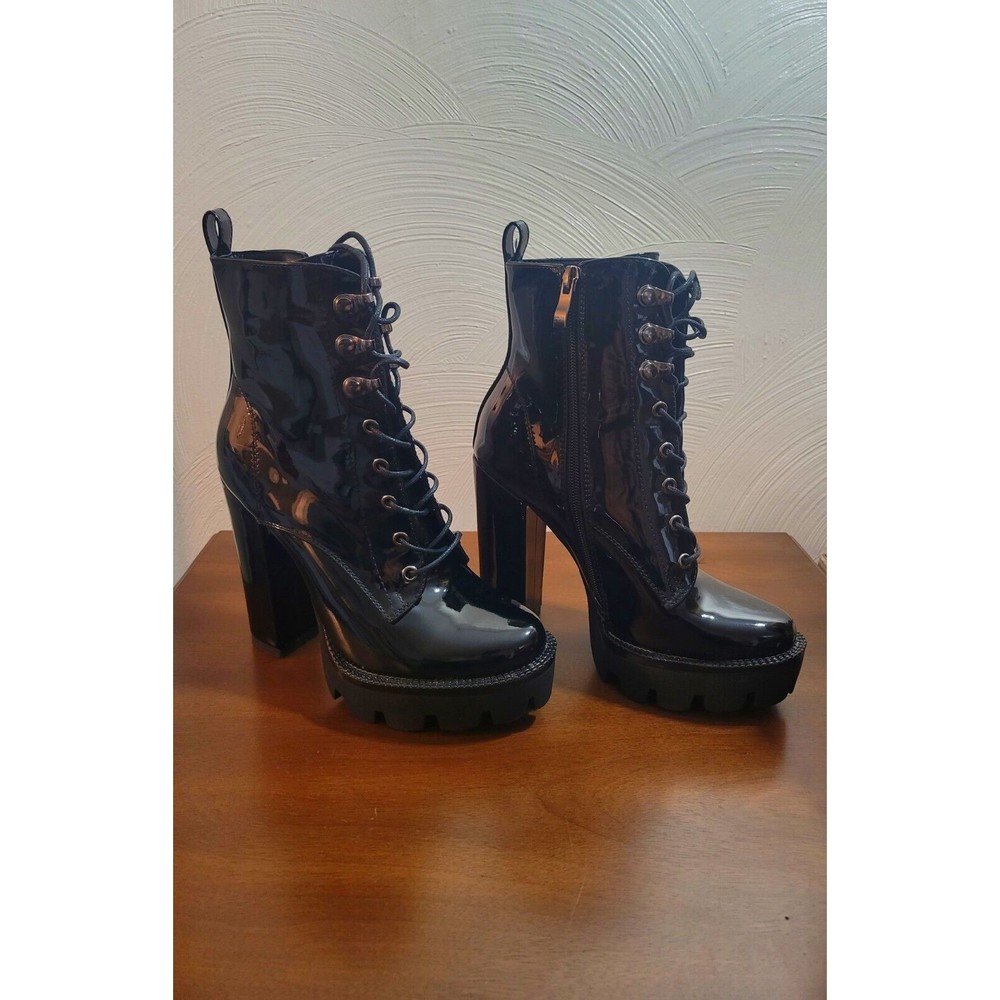 Wetkiss Platform Boots for Women, Heeled Combat Boots Chunky Heel Size 6 US New